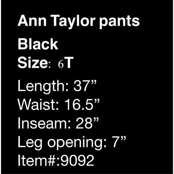 Ann Taylor The Eva Ankle Pant- Black- Size 6 - Picture 8 of 8